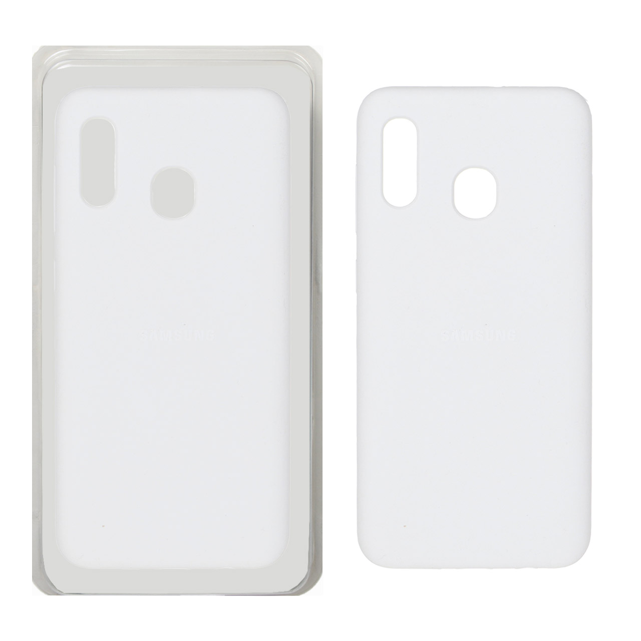 قاب سیلیکونی پاک کنی اورجینال Samsung Galaxy A30 / A20 - سفید (پک دار)